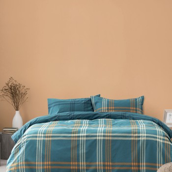 Kocoon Home Σετ Παπλωματοθήκη Μονή - Nolan Blue    (1 x 165x245   50x72)