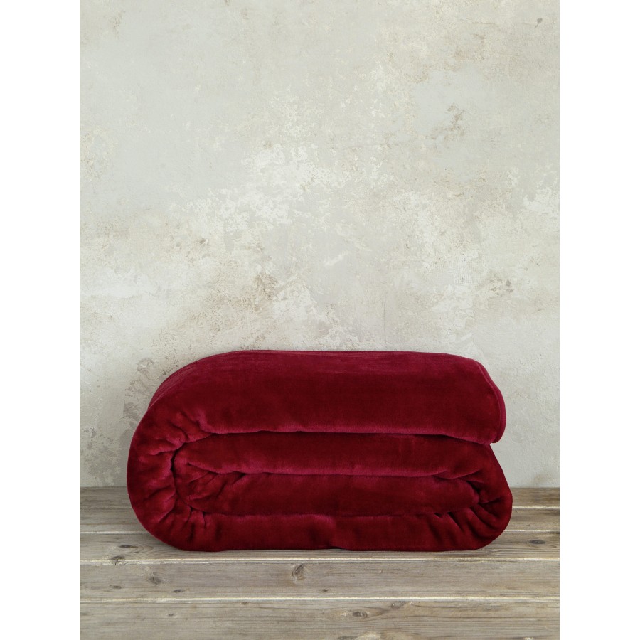 Nima Home Κουβέρτα Βελουτέ Μονή 160x220 Coperta - Red Κόκκινο