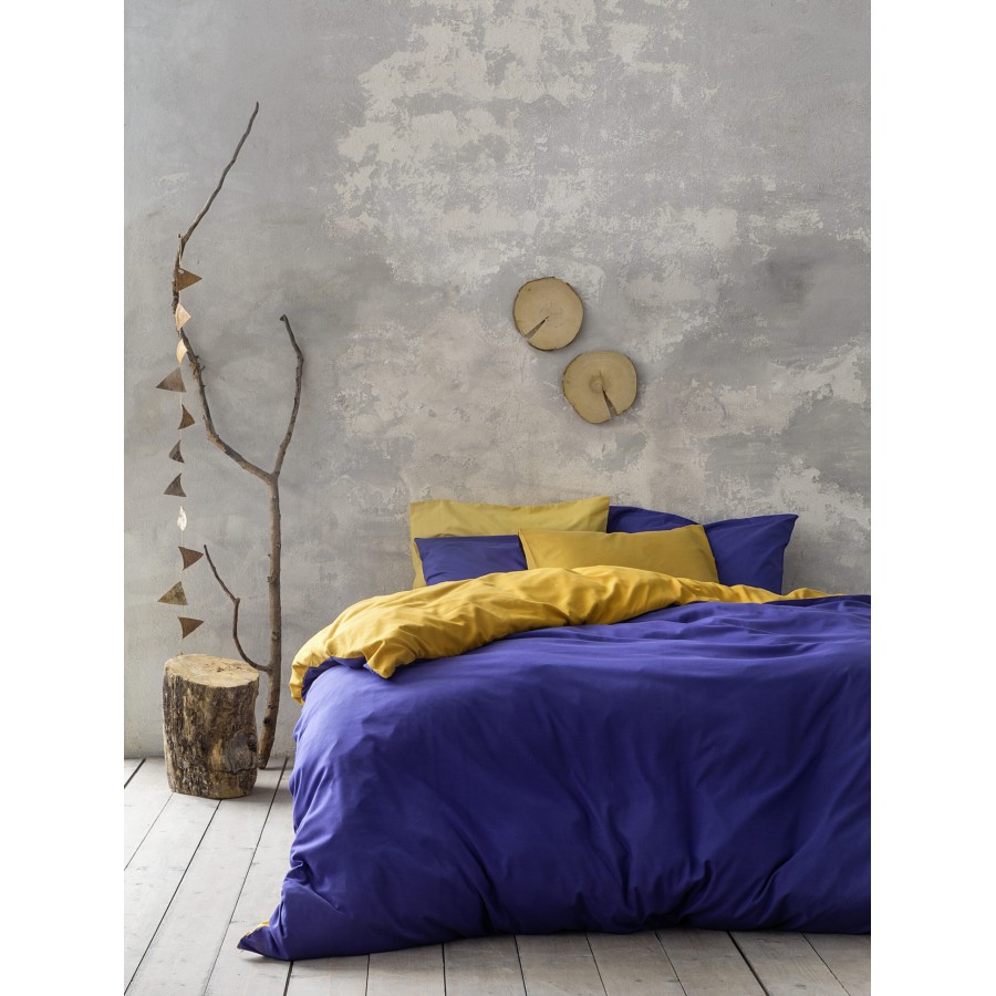 NIMA Home Πάπλωμα Υπέρδιπλο 220x240 Abalone - Blue / Mustard Beige Μπλε, Μουσταρδί   220x240