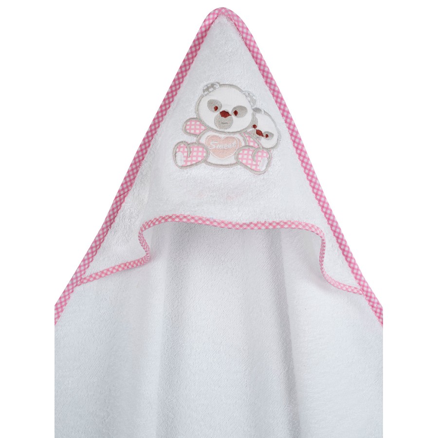 Κάπα κεντητή Panda Pink 75x75