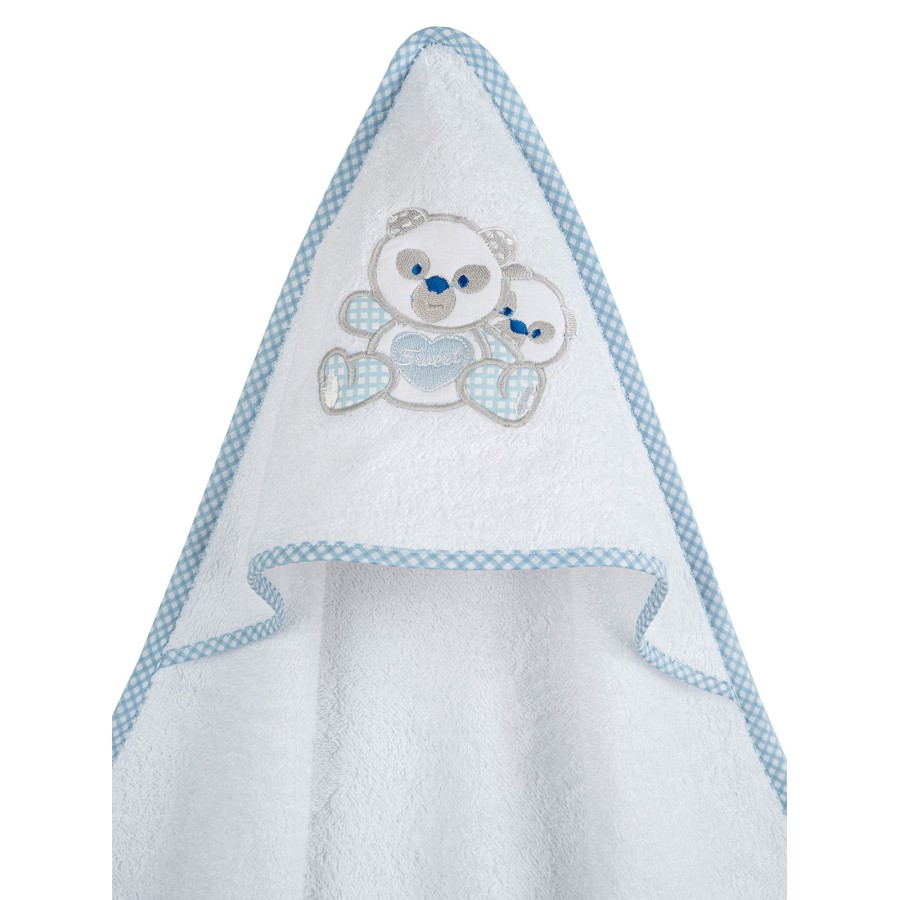 Κάπα κεντητή Panda Blue 75x75