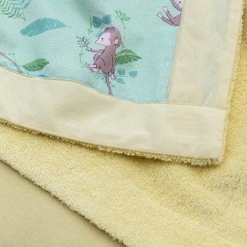 Nima Bebe Πετσέτα Θαλάσσης 75x75 - Affe Πράσινο, Κίτρινο