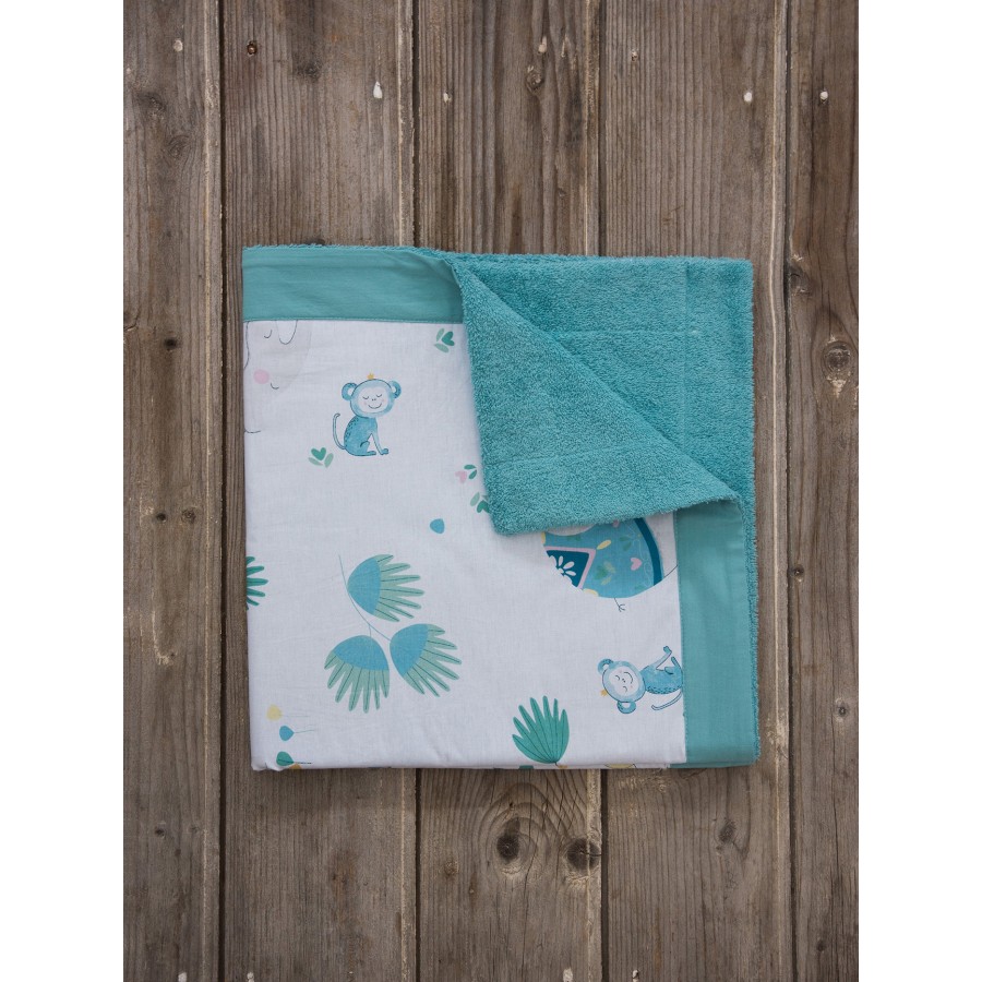 Nima Bebe Πετσέτα Θαλάσσης 75x75 - Chirpy Μπλε, Κίτρινο