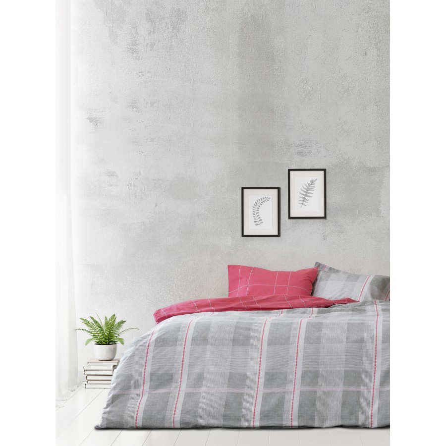 Kocoon Home Κουβερλί Υπέρδιπλο - Plaid Gray    220x245