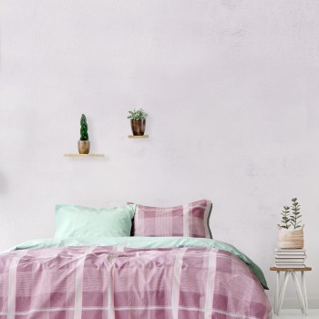 Kocoon Home Κουβερλί Υπέρδιπλο - Plaid Purple    220x245