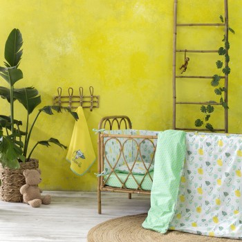 Nima Bebe Κουβερλί Κούνιας - Akunga Πράσινο, Κίτρινο   100x140