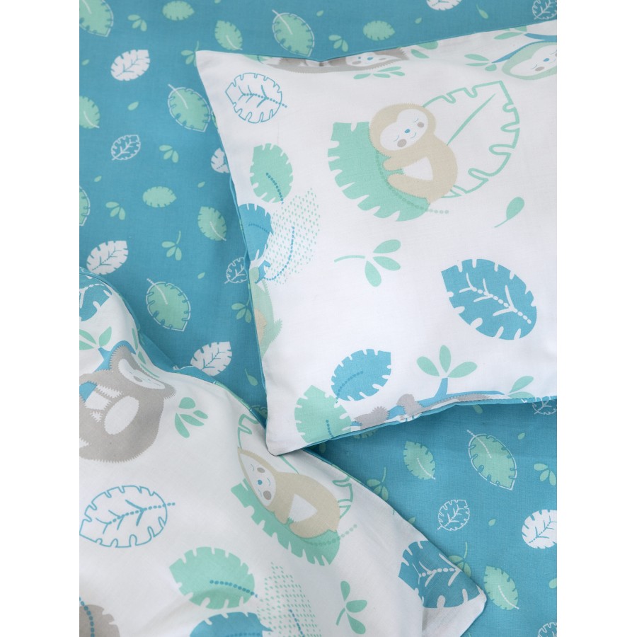 Nima Bebe Κουβερλί Κούνιας - Cuddly Μπλε, Πράσινο   100x140