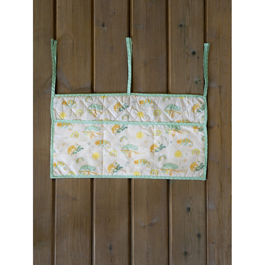 Nima Bebe Βρεφική θήκη οργάνωσης 60x30 - Cute Chameleon Μπεζ, Πράσινο