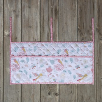 Nima Bebe Βρεφική θήκη οργάνωσης 60x30 - Chirp Chirp Ροζ, Λευκό