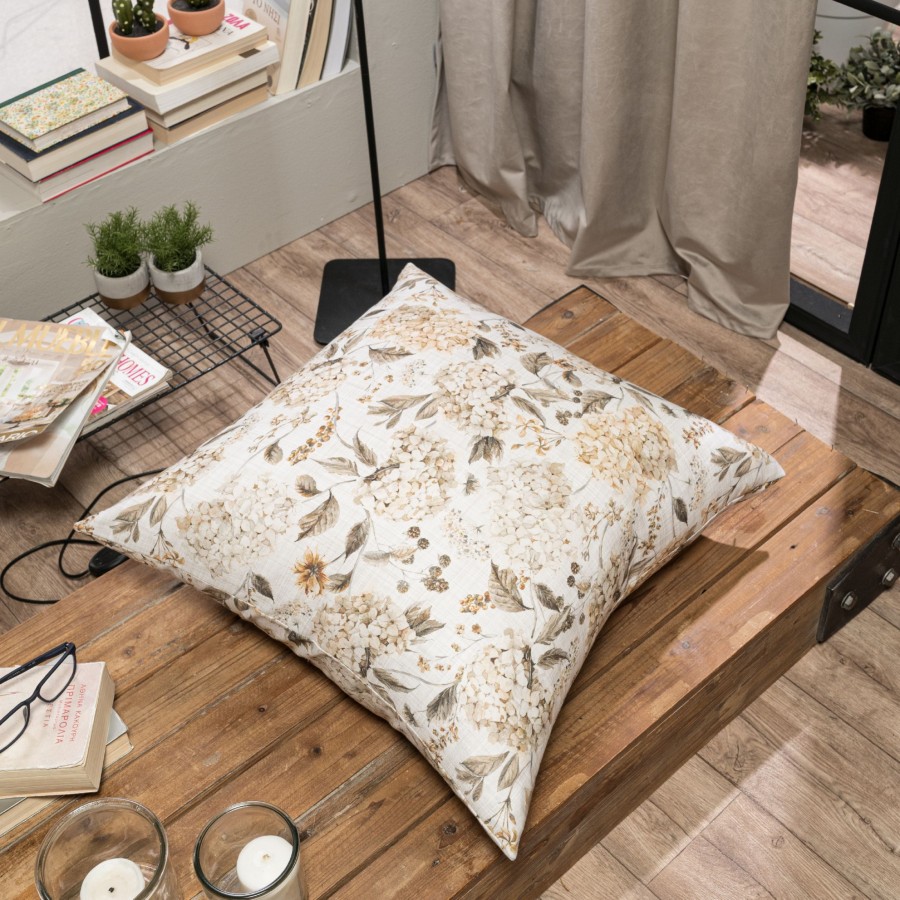 Μαξιλαροθήκη Puente - 65x65cm δαπέδου με γέμιση