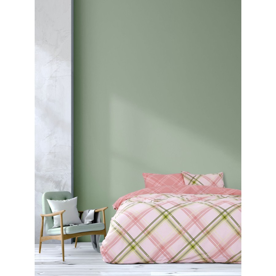 Kocoon Home Κουβερλί Υπέρδιπλο - Cube Pink Ροζ   220x240