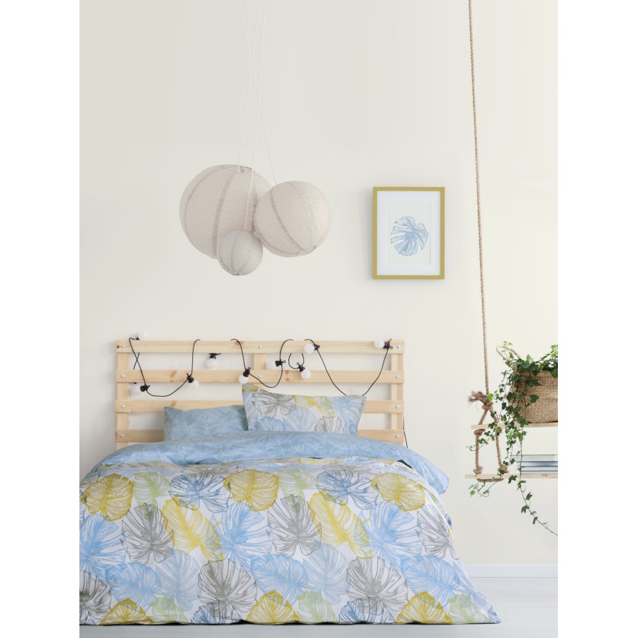 Kocoon Home Κουβερλί Υπέρδιπλο - Mostera Blue Μπλε   220x240