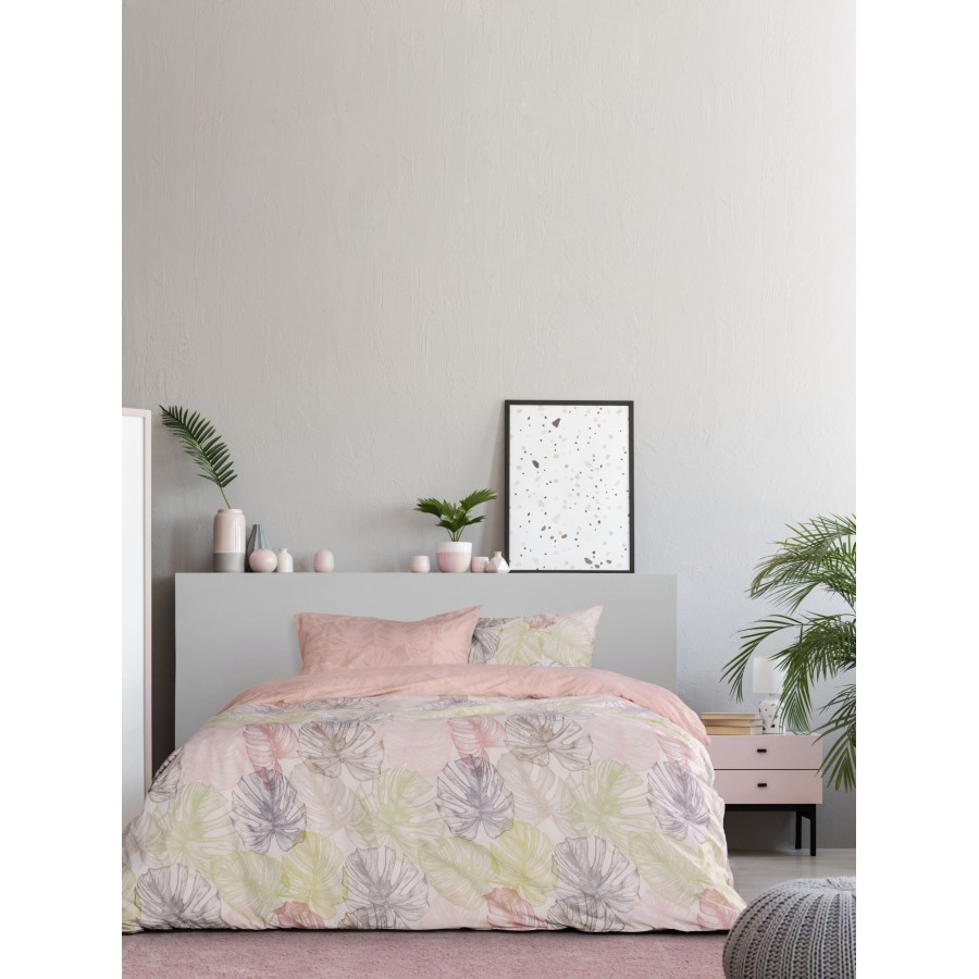 Kocoon Home Κουβερλί Υπέρδιπλο - Mostera Pink Ροζ   220x240