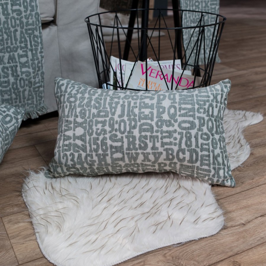 Μαξιλαροθήκη Letters 04 - 65x65cm δαπέδου με γέμιση