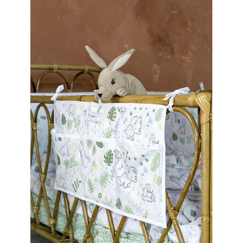 Nima Bebe Βρεφική θήκη οργάνωσης 60x30 - Baby T-Rex Λευκό, Πράσινο