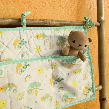 Nima Bebe Βρεφική θήκη οργάνωσης 60x30 - Cute Chameleon Μπεζ, Πράσινο