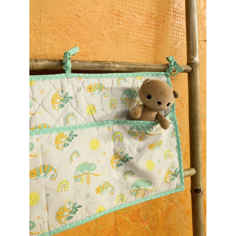 Nima Bebe Βρεφική θήκη οργάνωσης 60x30 - Cute Chameleon Μπεζ, Πράσινο