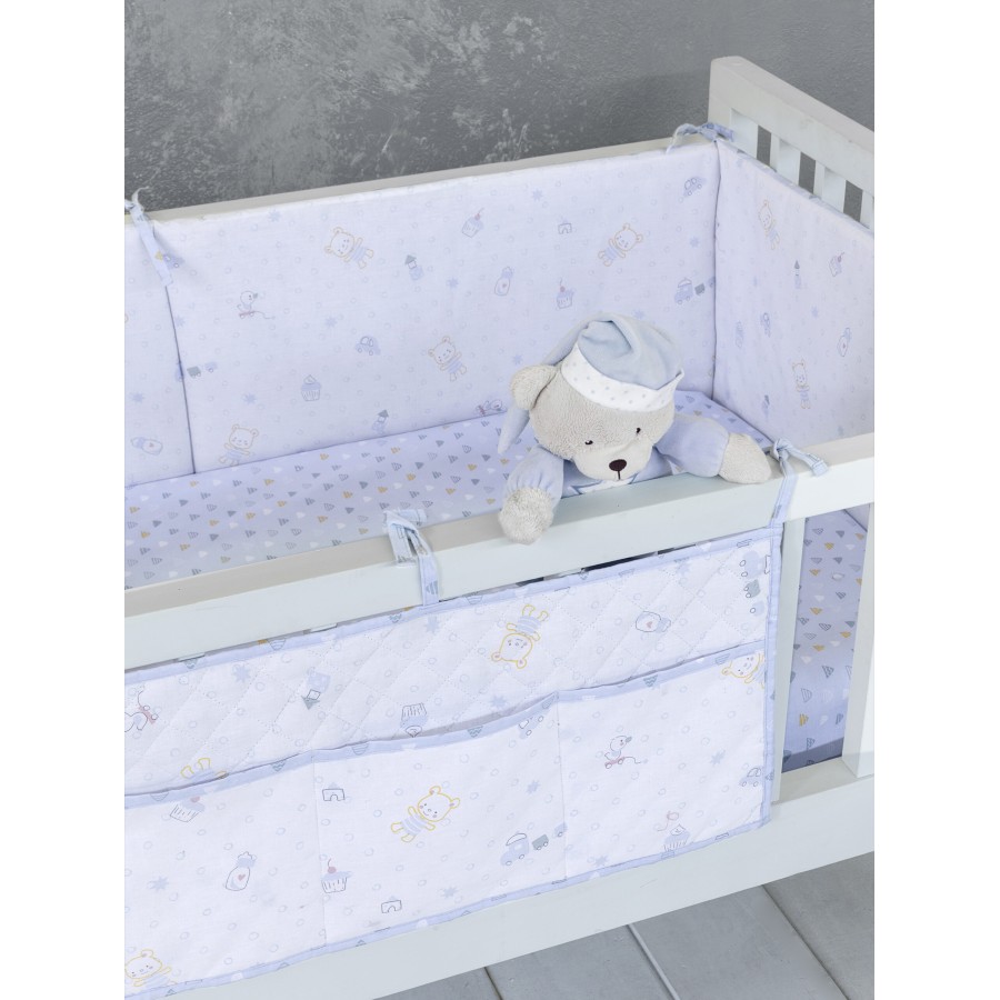 Nima Bebe Βρεφική θήκη οργάνωσης 60x30 - Muffy Γκρι, Λευκό