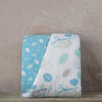Nima Bebe Κουβερλί Κούνιας - Cuddly Μπλε, Πράσινο   100x140