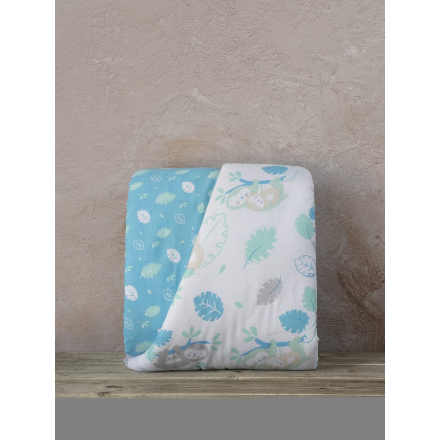 Nima Bebe Κουβερλί Κούνιας - Cuddly Μπλε, Πράσινο   100x140