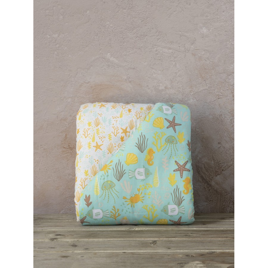 Nima Bebe Κουβερλί Κούνιας - Oceanis Πράσινο   100x140