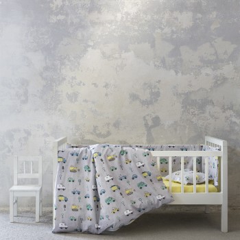 Nima Bebe Κουβερλί Κούνιας - TouTou Γκρι, Κίτρινο   100x140