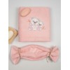 Σετ πετσέτες κεντητές Panda 02 Pink/Pink