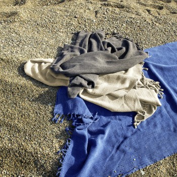 Nima Home Πετσέτα/Παρεό 85x170 - Vira Dark Gray Μαύρο