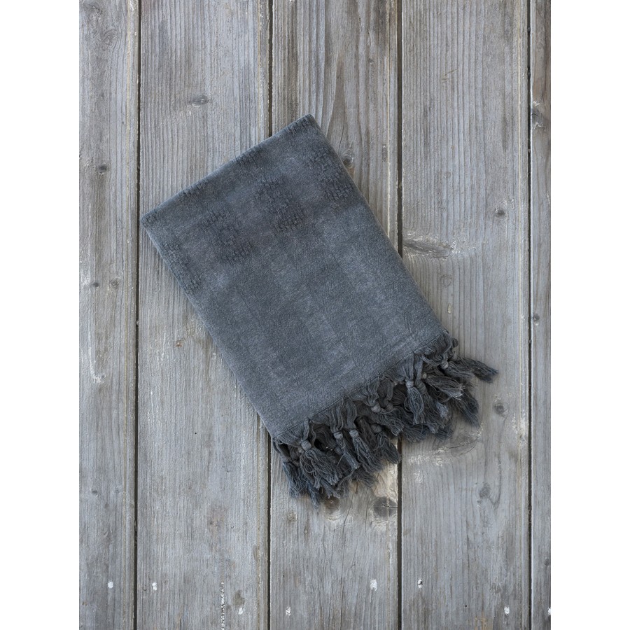Nima Home Πετσέτα/Παρεό 95x150 - Argos Dark Gray Μαύρο
