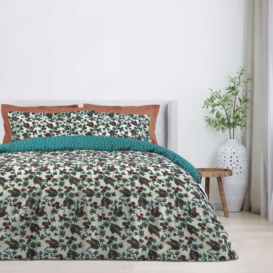DAS HOME ΣΕΤ ΣΕΝΤΟΝΙΑ ΔΙΠΛΑ CASUAL ΜΕ ΛΑΣΤΙΧΟ 5401 ΜΠΟΡΝΤΩ, ΠΕΤΡΟΛ, ΩΧΡΑ