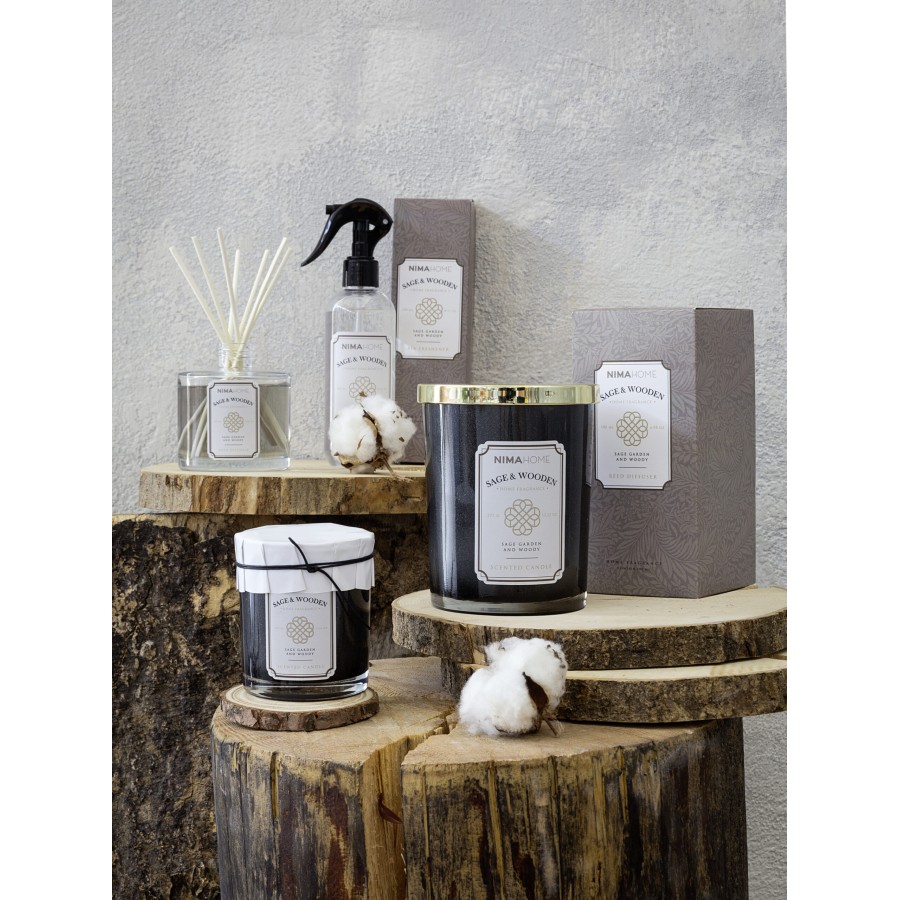 NIMA Home Αρωματικό Κερί 160gr - Sage & Wooden