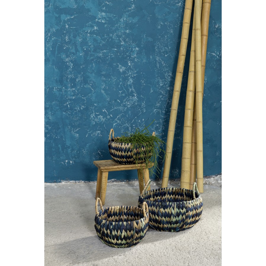 Nima Home Καλάθι 30x16 - Saira Μπεζ, Μπλε