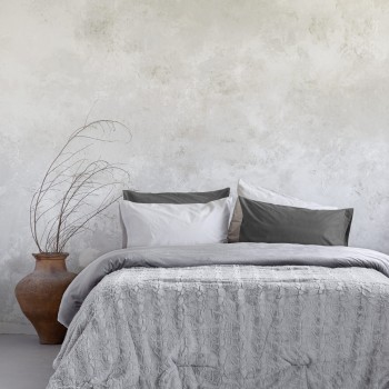 Nima Home Κουβέρτα/Πάπλωμα Μονό 160x220 - Velure Light Gray Γκρι   160x220