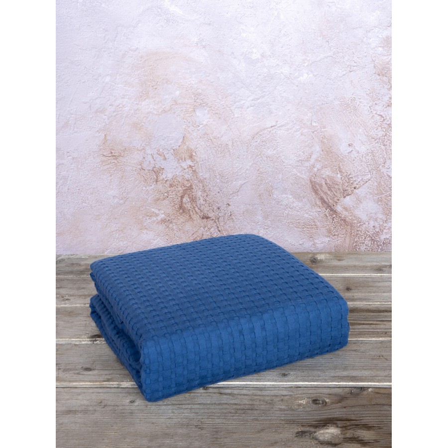 Nima Home Κουβέρτα Υπέρδιπλη 220x240 Habit - Blue Μπλε