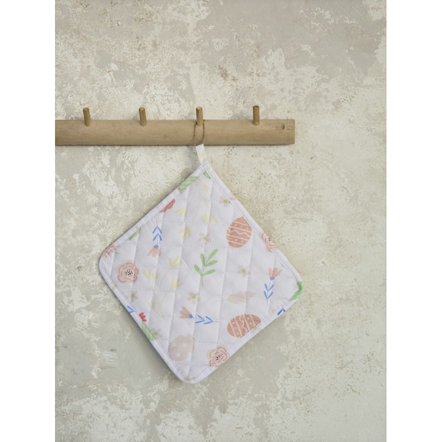 Nima Home Πιάστρα Κουζίνας - Easter Fest Λευκό, Ροζ