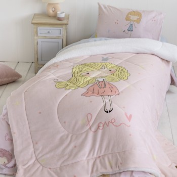 Nima Kids Κουβέρτα/Πάπλωμα Μονό 160x220 - Lovely Ροζ   160x220