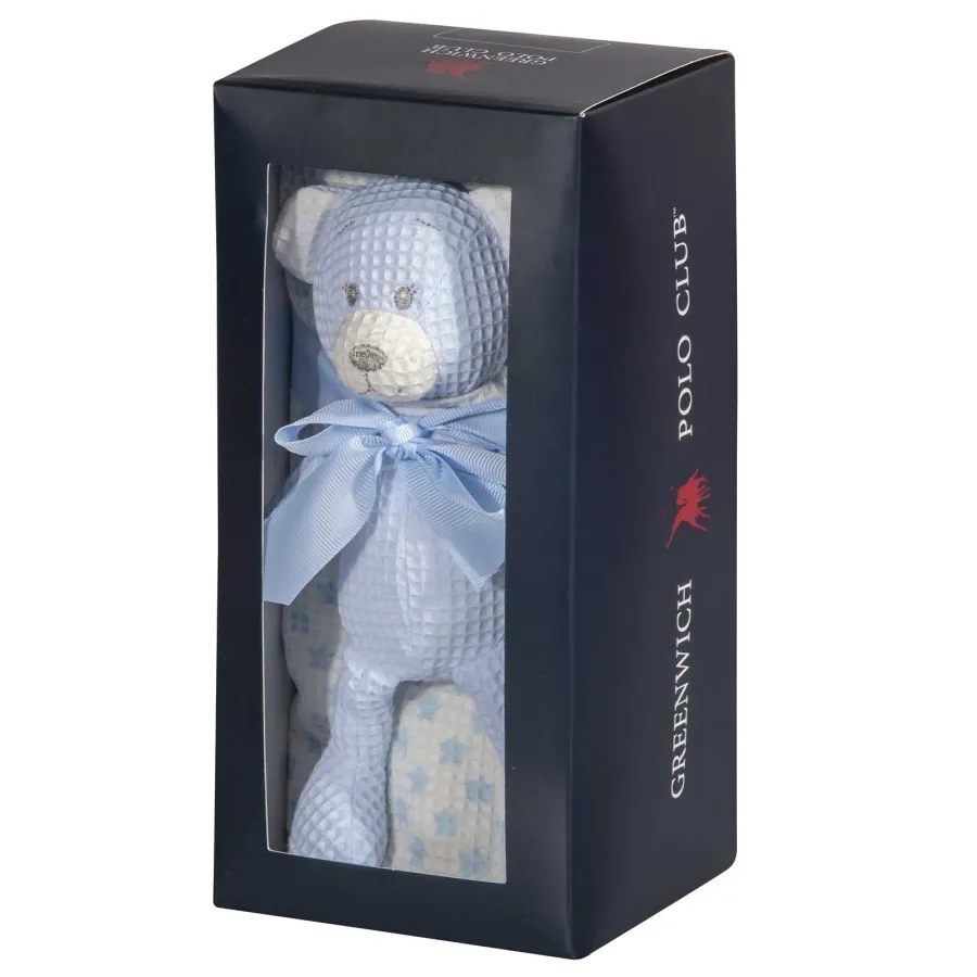 GREENWICH POLO CLUB ΚΟΥΒΕΡΤΑ ΠΙΚΕ 75X100 ΒΑΒΥ ESSENTIAL 8856 BLUE, WHITE