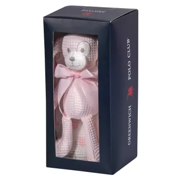 GREENWICH POLO CLUB ΚΟΥΒΕΡΤΑ ΠΙΚΕ 75X100 ΒΑΒΥ ESSENTIAL 8857 PINK, WHITE