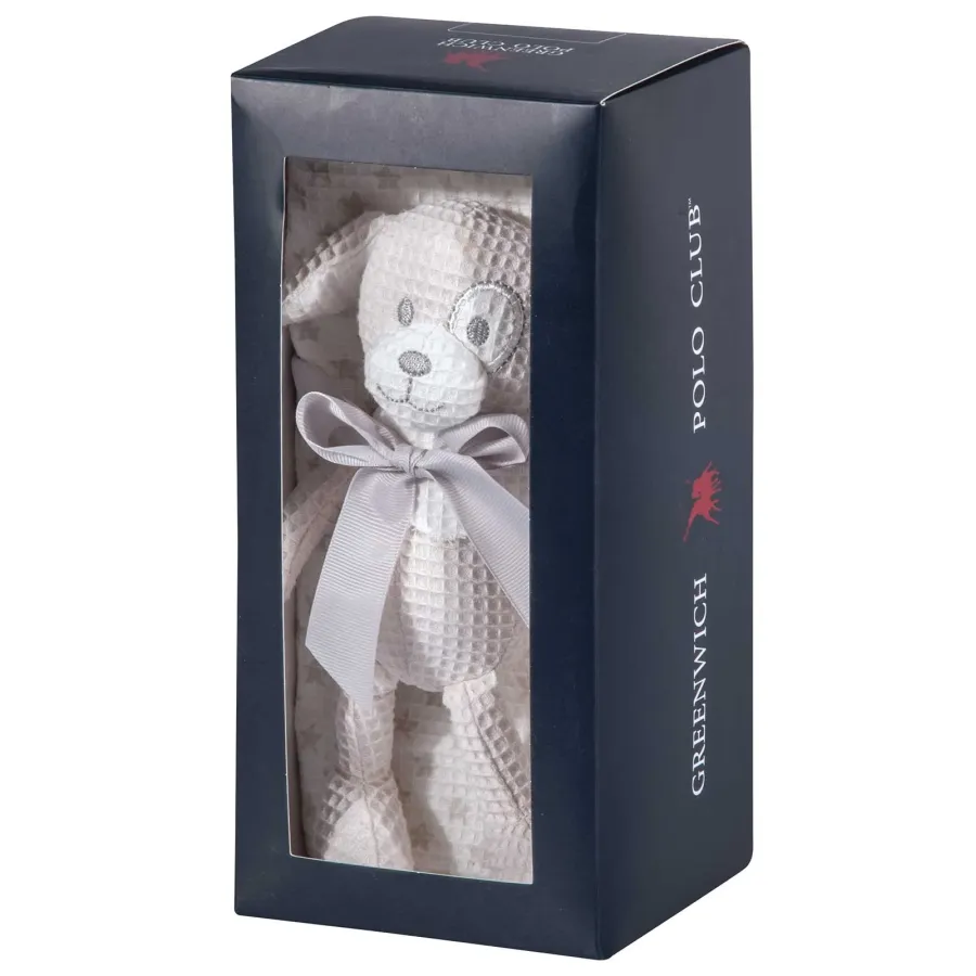 GREENWICH POLO CLUB ΚΟΥΒΕΡΤΑ ΠΙΚΕ 75X100 ΒΑΒΥ ESSENTIAL 8858 GREY, WHITE