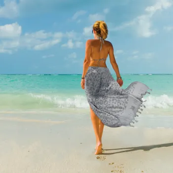 GREENWICH POLO CLUB ΠΕΤΣΕΤΑ-ΠΑΡΕΟ 90Χ170 4061 GREY