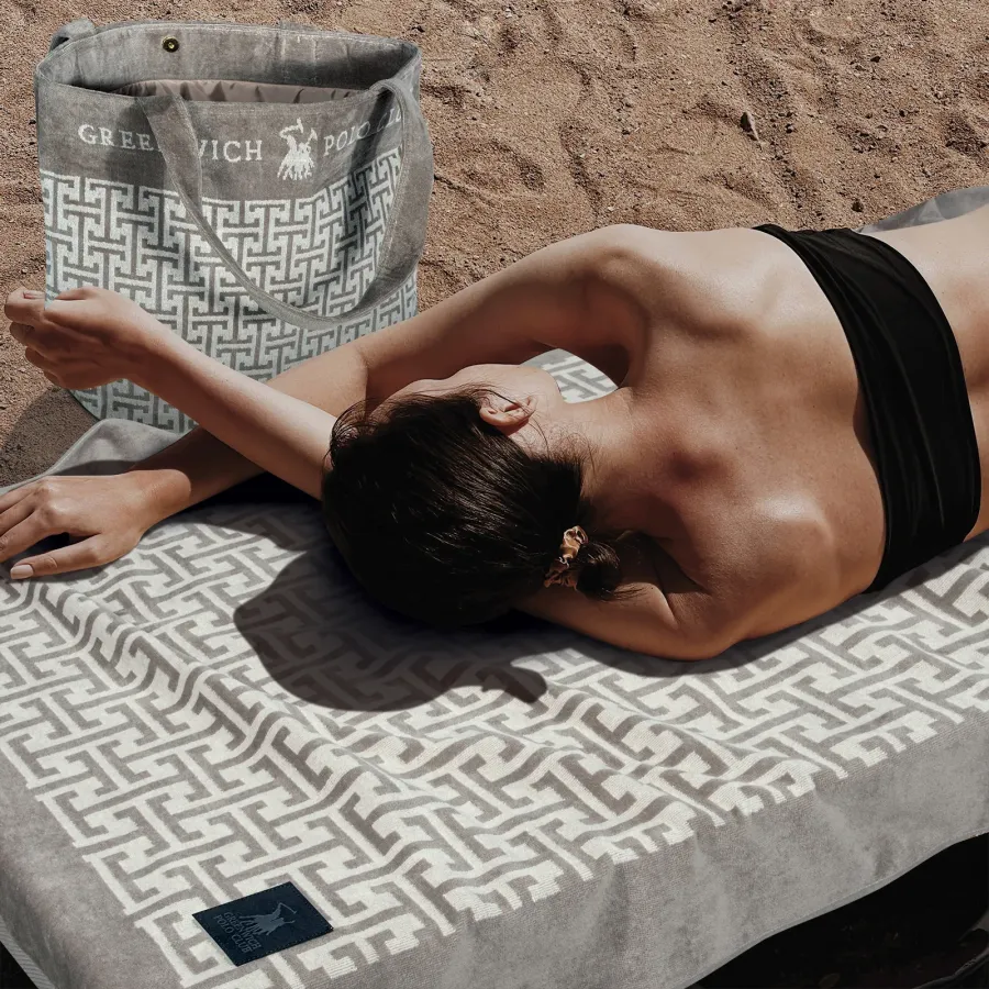 GREENWICH POLO CLUB ΠΕΤΣΕΤΑ ΘΑΛΑΣΣΗΣ 90Χ180 ESSENTIAL 4006 BEIGE, TAUPE