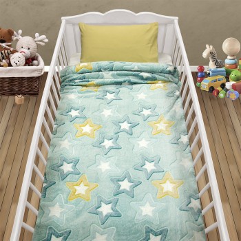 LINO ΚΟΥΒΕΡΤΑ FLEECE ΦΩΣΦΟΡΙΖΕ STER MINT 110X150