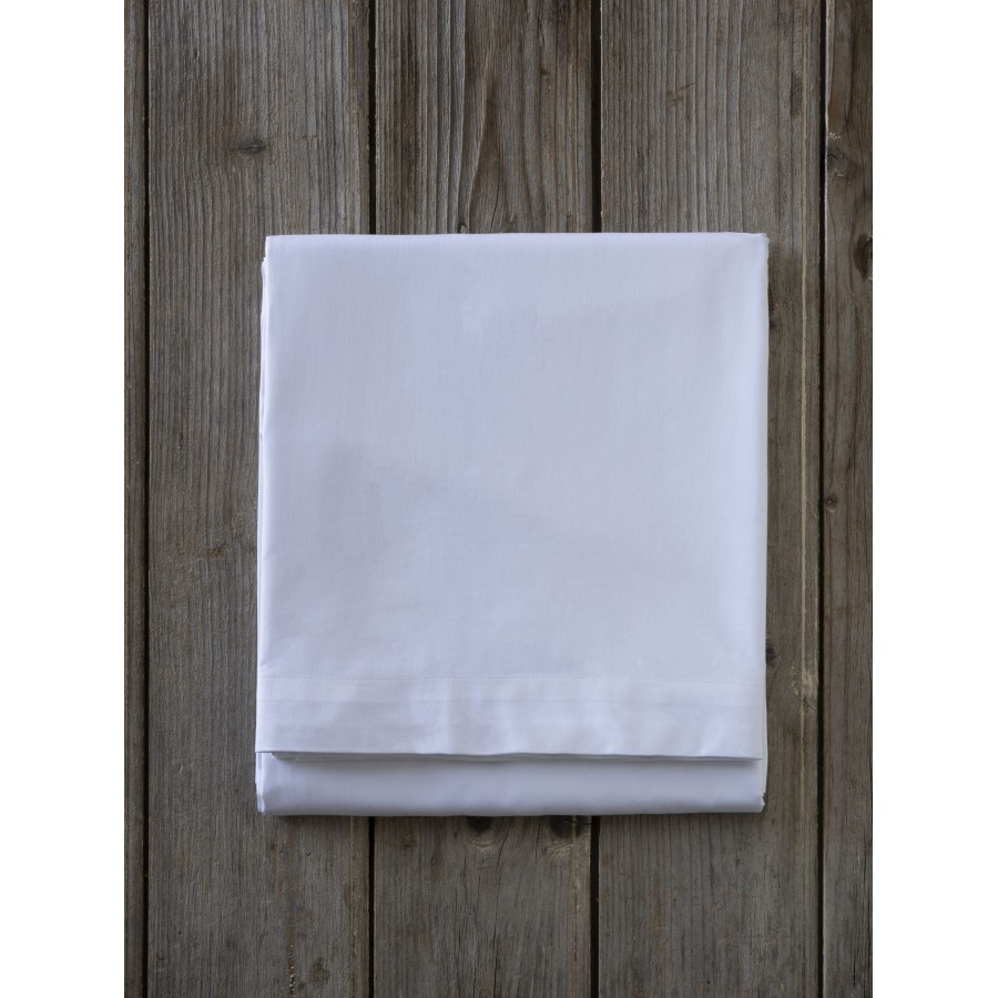 Nima Hotelling Σεντόνι 160x280 - 200 Κλωστές Περκάλι - 100% Βαμβάκι Πενιέ Λευκό   160x280