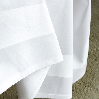 Nima Hotelling Τραπεζομάντηλο 160x160 - 100% Βαμβάκι με σατέν μπορντούρα Λευκό
