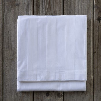 Nima Hotelling Παπλωματοθήκη 250x270 - 300 Κλωστές Σατέν ρίγα 4,5cm - 100% Βαμβάκι Πενιέ Λευκό   250x270