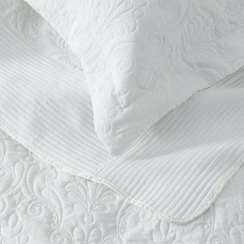 Nima Home Σετ Κουβερλί 240x260 - Harmony White Λευκό   (1 x 240x260 + 2  Oxford 52x72+8)