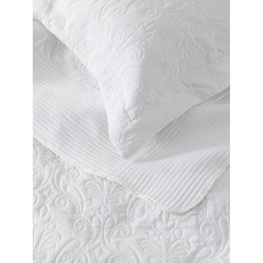 Nima Home Σετ Κουβερλί 240x260 - Harmony White Λευκό   (1 x 240x260 + 2  Oxford 52x72+8)