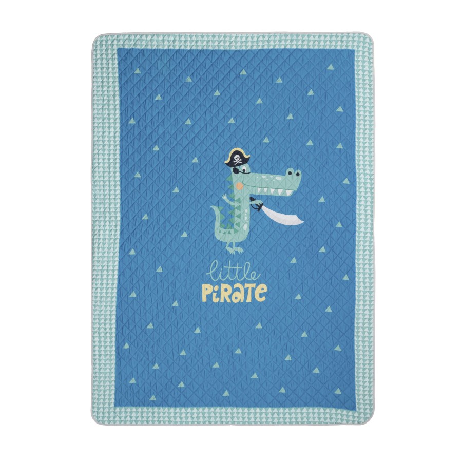 Nima Kids Κουβερλί Μονό 160x220 - Little Pirate Γαλάζιο, Πράσινο   160x220