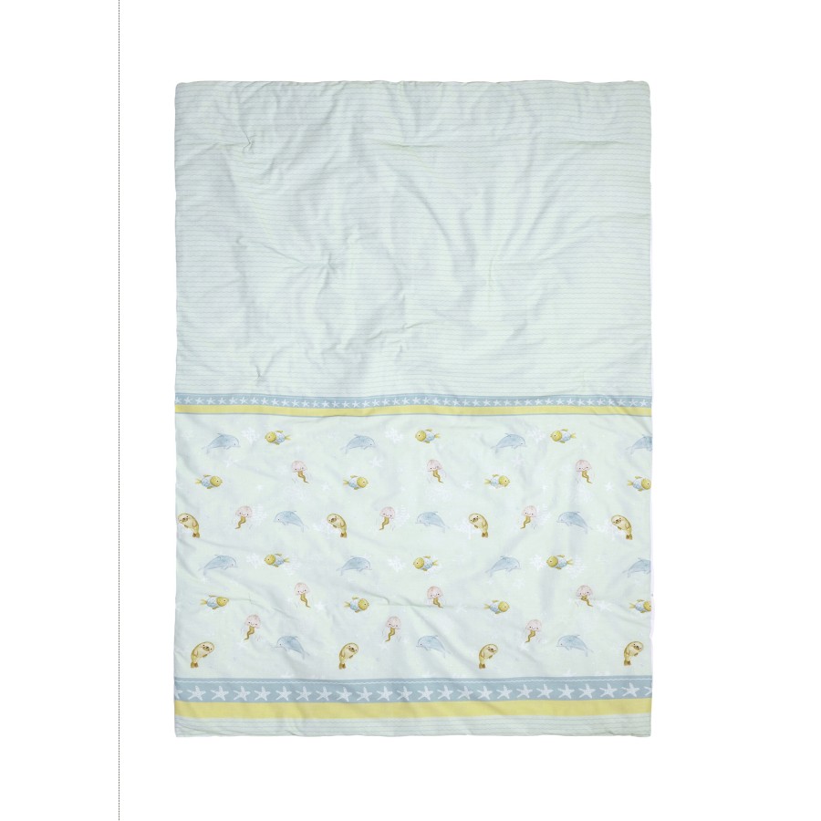 Nima Bebe Κουβερλί Κούνιας - Sea Love Τυρκουάζ   100x140