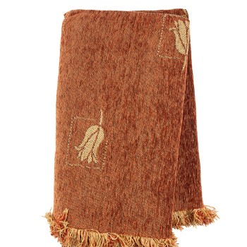 Ριχτάρι Σενίλ Ζακάρ Tulip Brick Διθέσιο